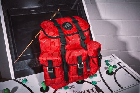 clothing of legends gucci gains|100 thieves x Gucci backpack.